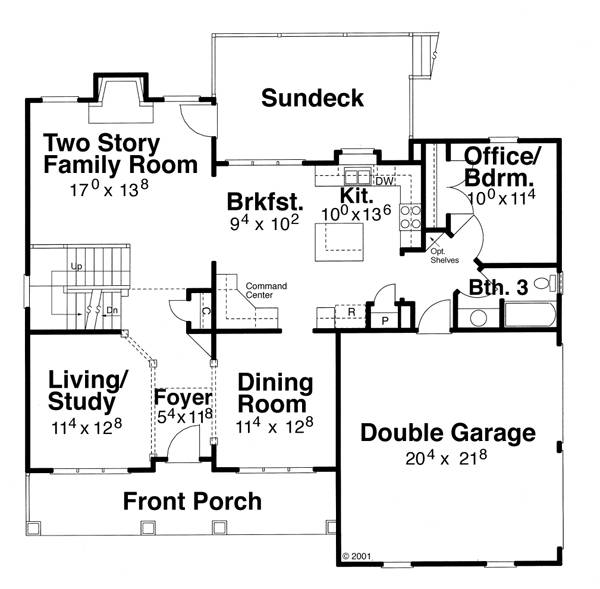 First Floor image of HATHAWAY House Plan